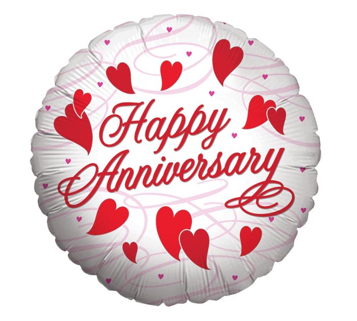 17" ANNIVERSARY RED HEARTS