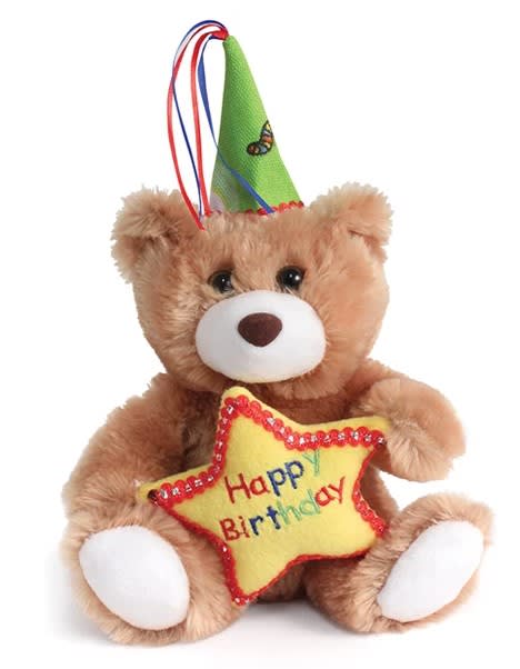 7" Birthday Star Bear Flower Bouquet