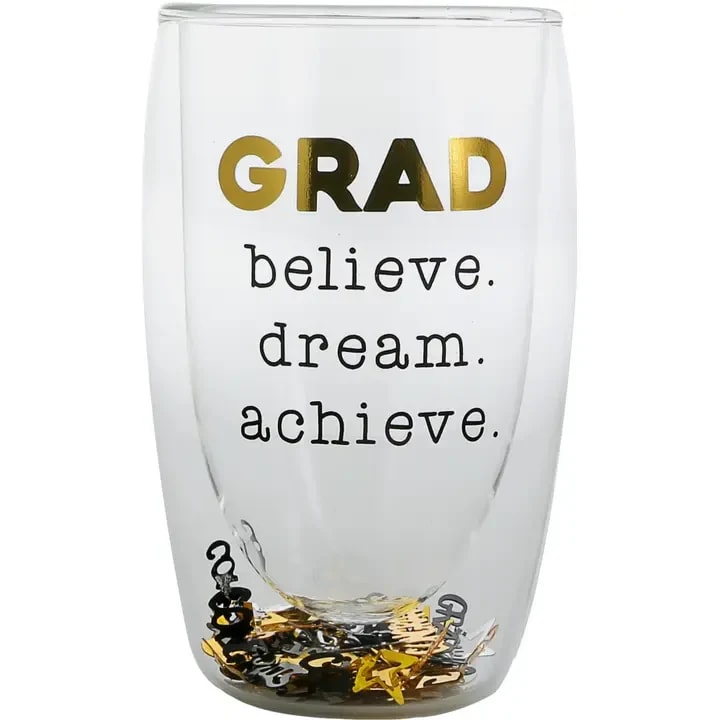 Grad 14 oz. Double Walled Glass Flower Bouquet