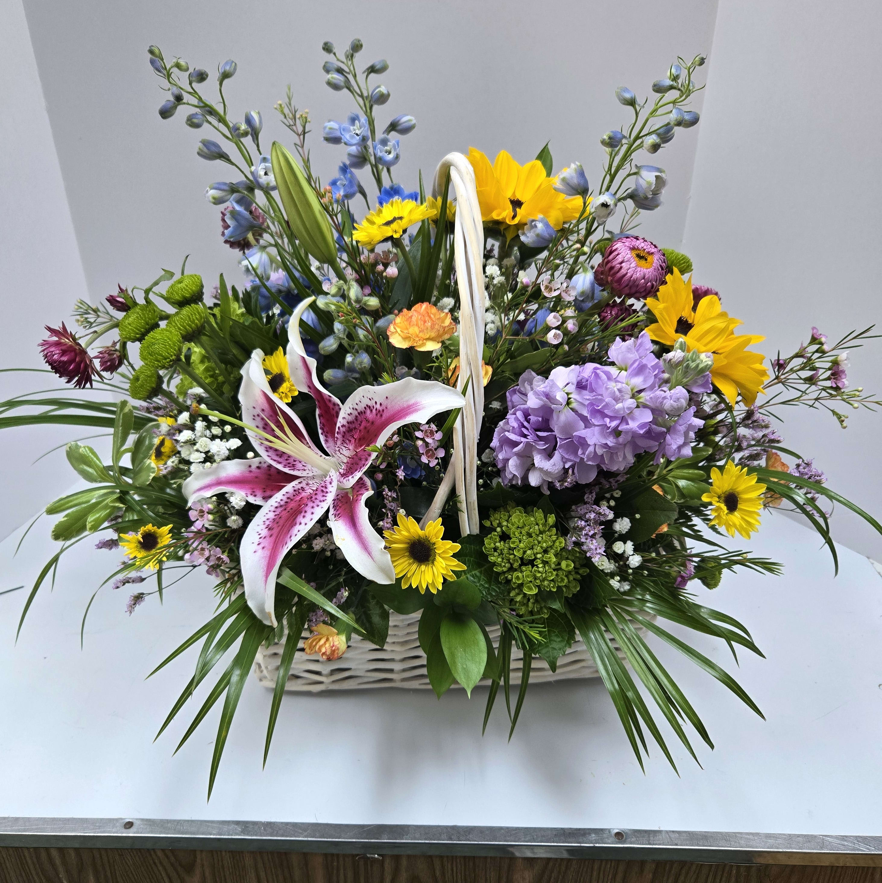 Wildflower Basket Flower Bouquet
