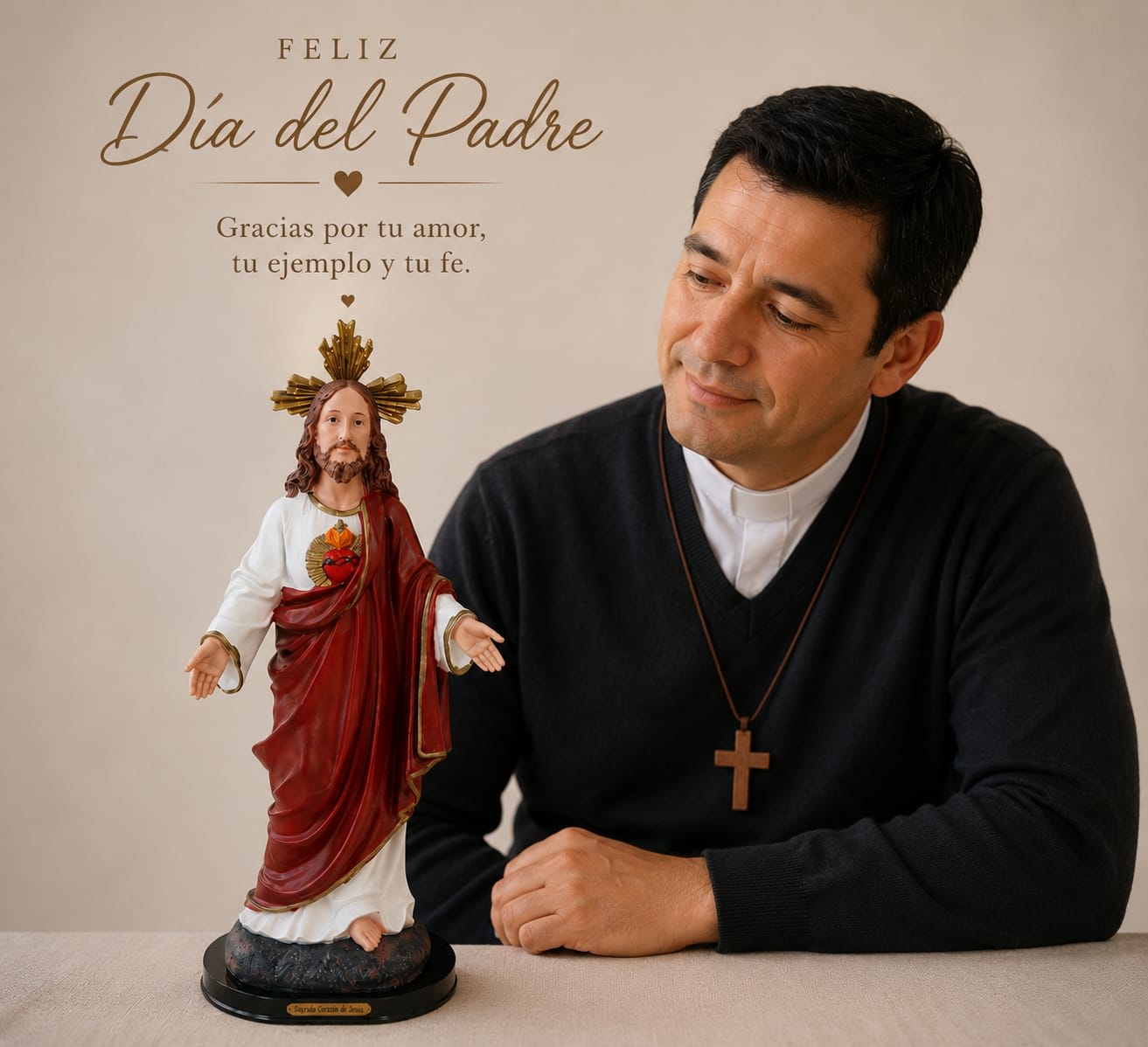 DP-6 Figura de Sagrado Corazón De Jesús Flower Bouquet