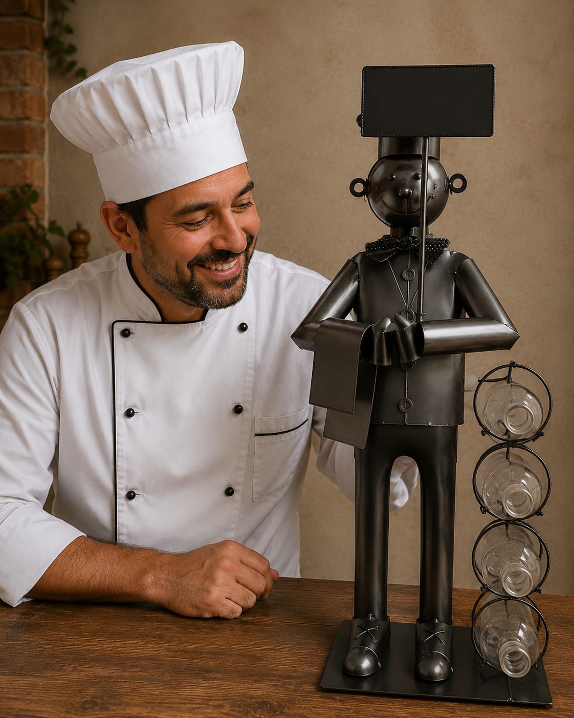 DP-15 Botellero de Moso/Chef Flower Bouquet