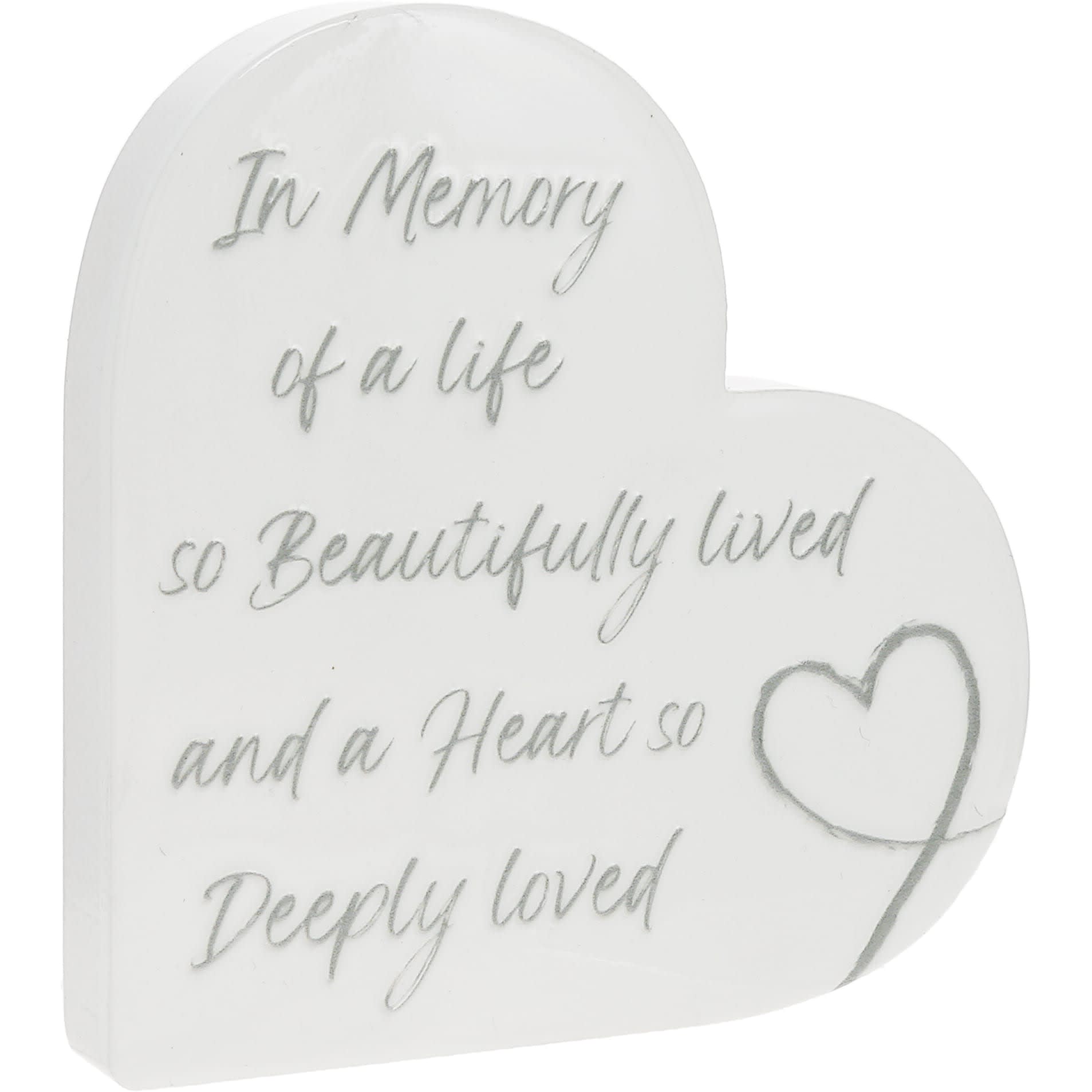 In Memory Ceramic Heart Plaque