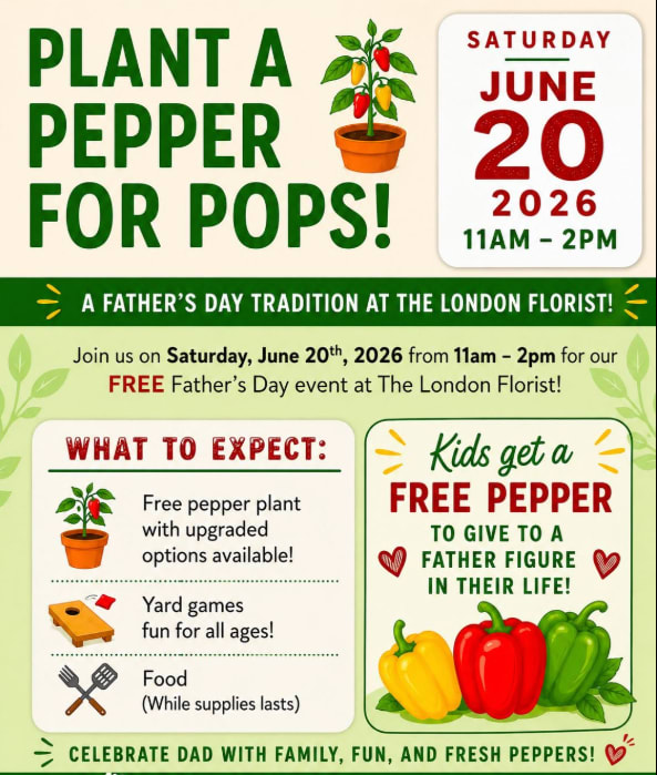 Peppers for Pop Activity Flower Bouquet