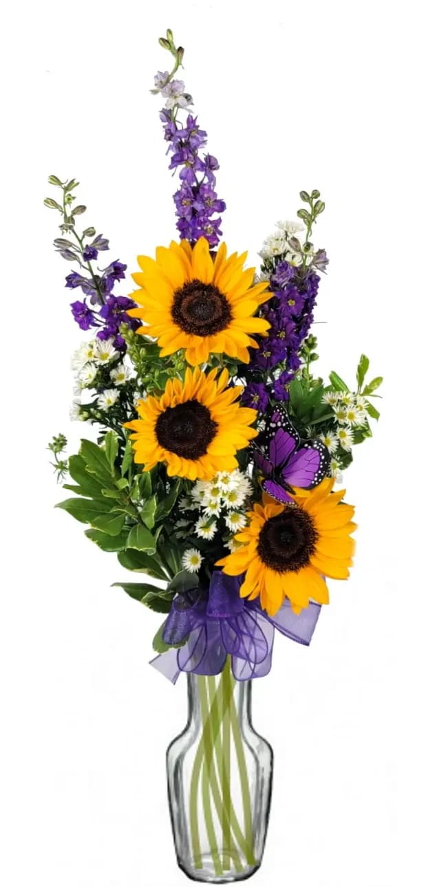 Sunny Violet Flower Bouquet
