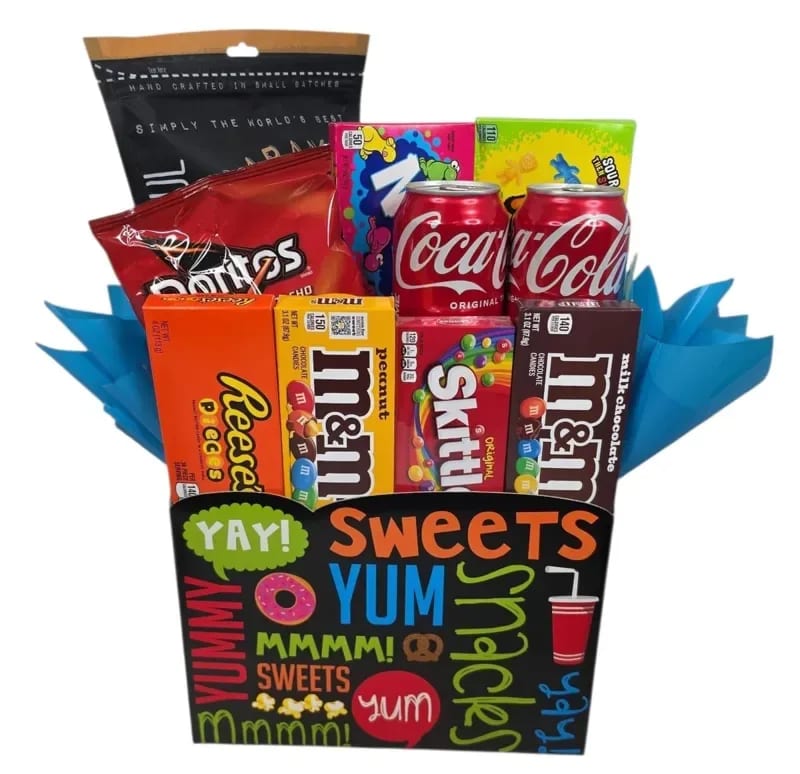 Sweet Satisfaction Gift Basket Flower Bouquet
