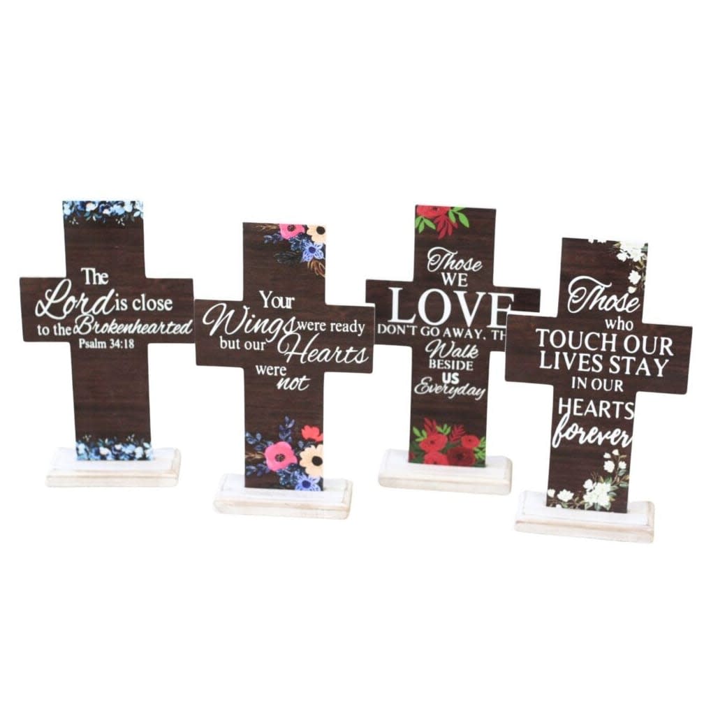 Floral Accent Memorial Crosses