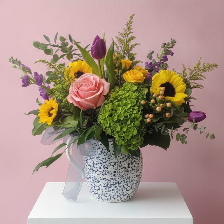 Pitcher Perfect Flower Bouquet