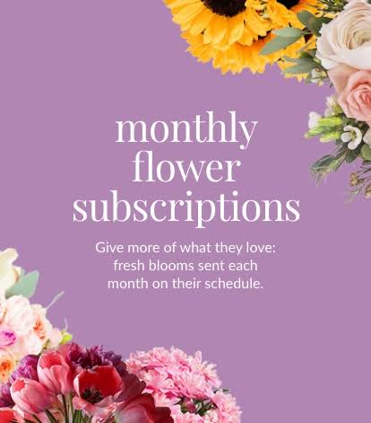 Monthly Keep Blooming With Bloomaire Subsciption Flower Bouquet