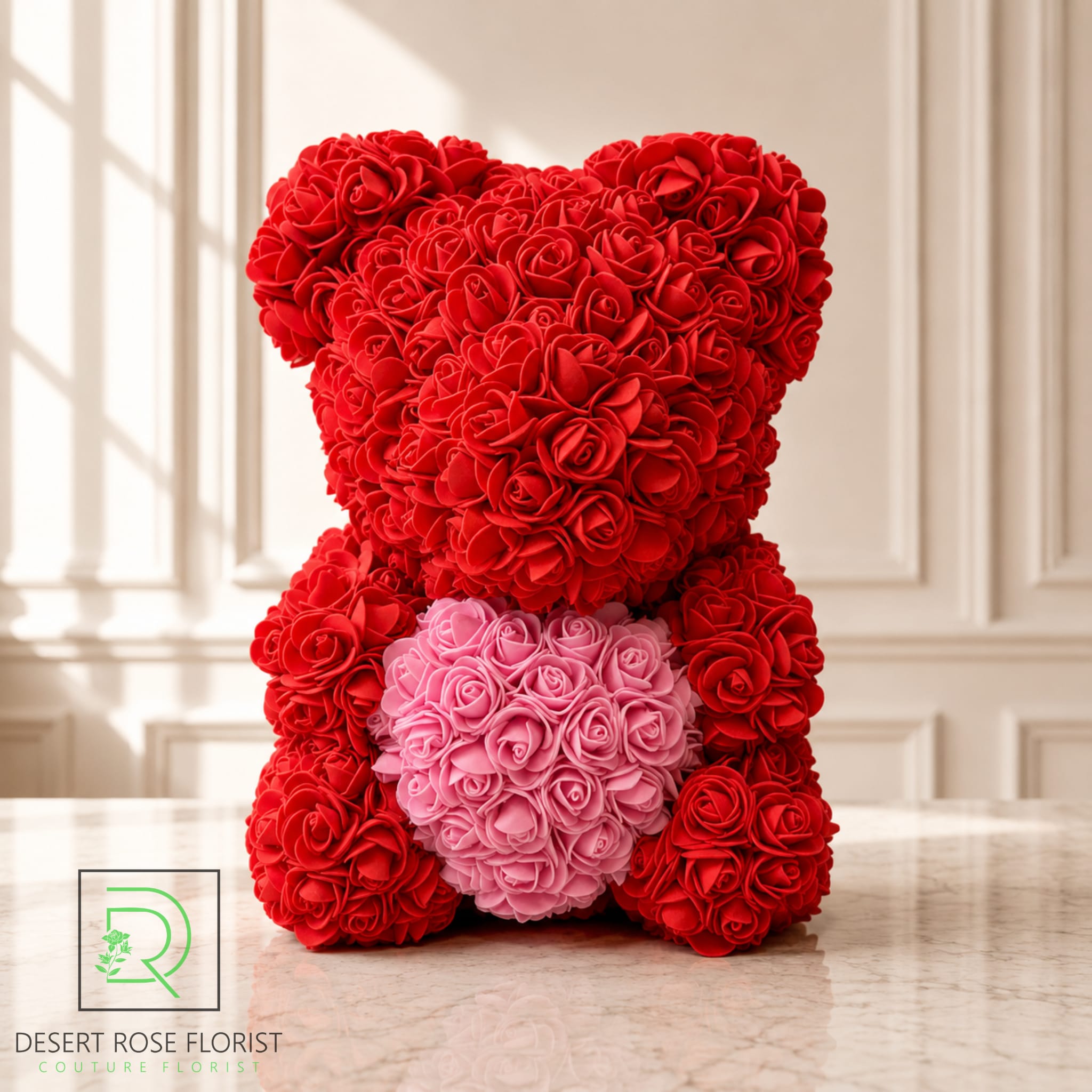 Mr Chubby Foam Rose Bear Flower Bouquet