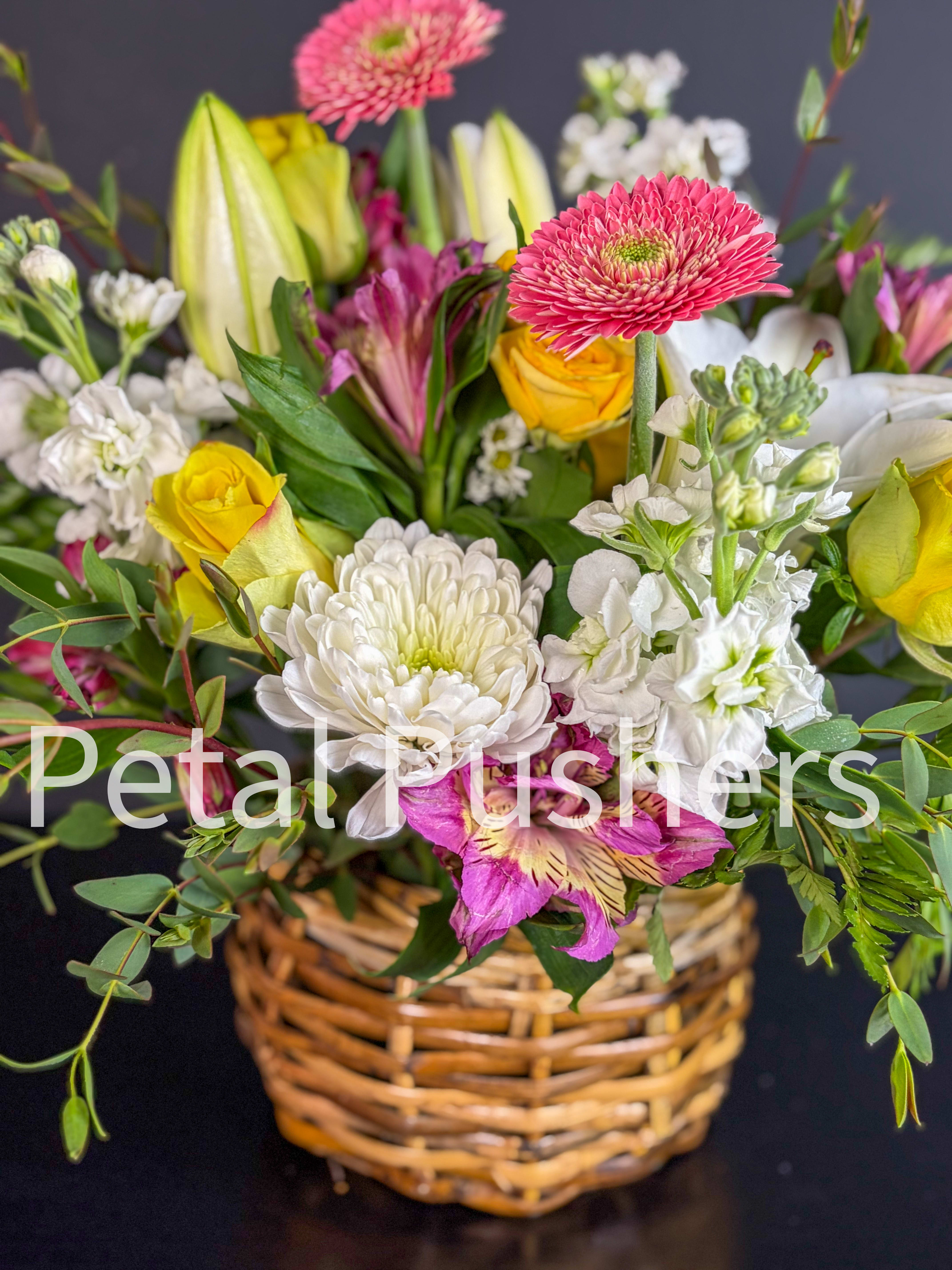 Country Meadow Basket Flower Bouquet