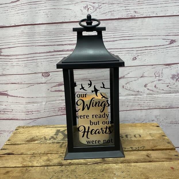 Your Wings Were Ready LED Flameless Candle Lantern