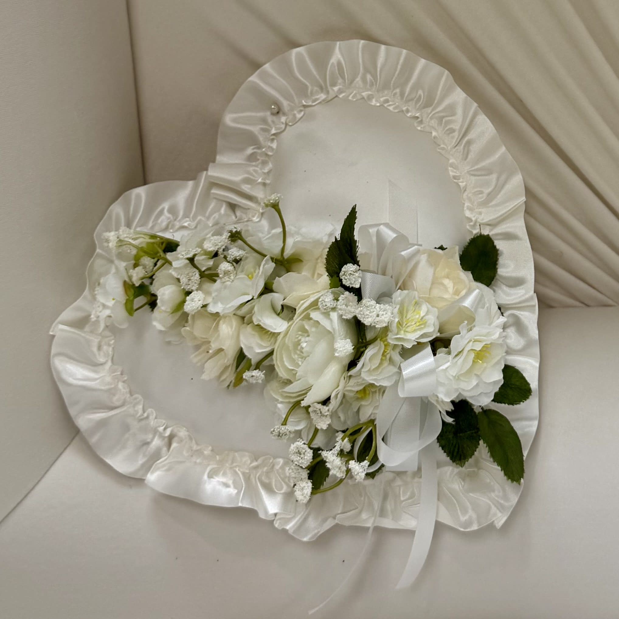 Silk Floral Heart Pillow Insert