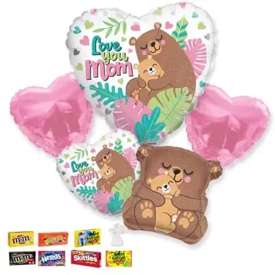 Mom Bear Love Balloon Bouquet