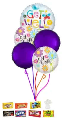 Get Well Soon Daisies Balloon Bouquet Flower Bouquet