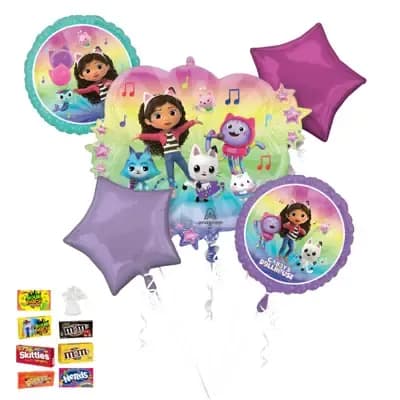 Gabby’s Dollhouse Happy Birthday Balloon & Candy Bundle – Colorado Springs Delivery