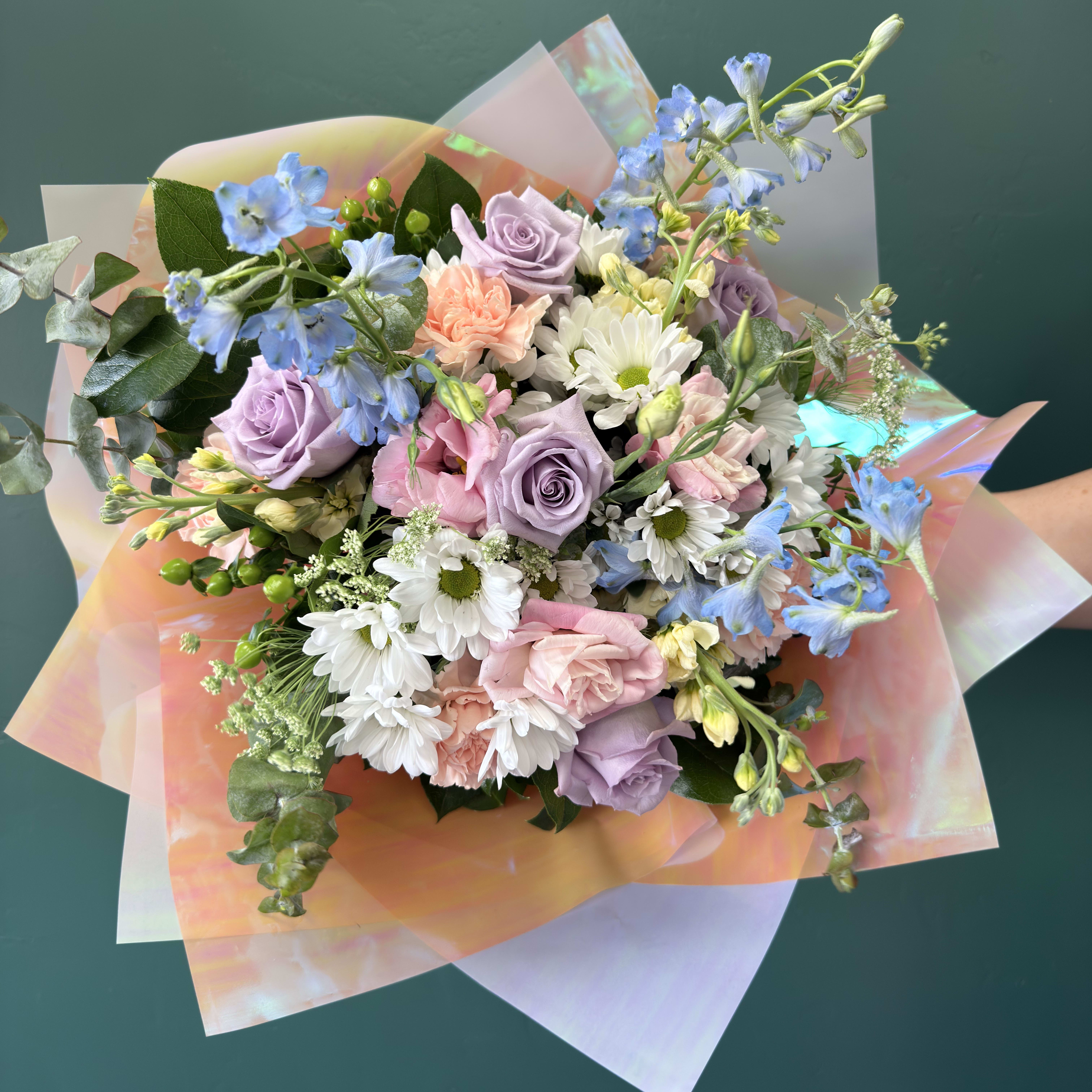 Pastel Dreams Wrapped By Elite Flower Bouquet