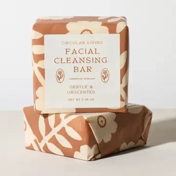 Facial Cleansing Bar, Gentle & Unscented Flower Bouquet