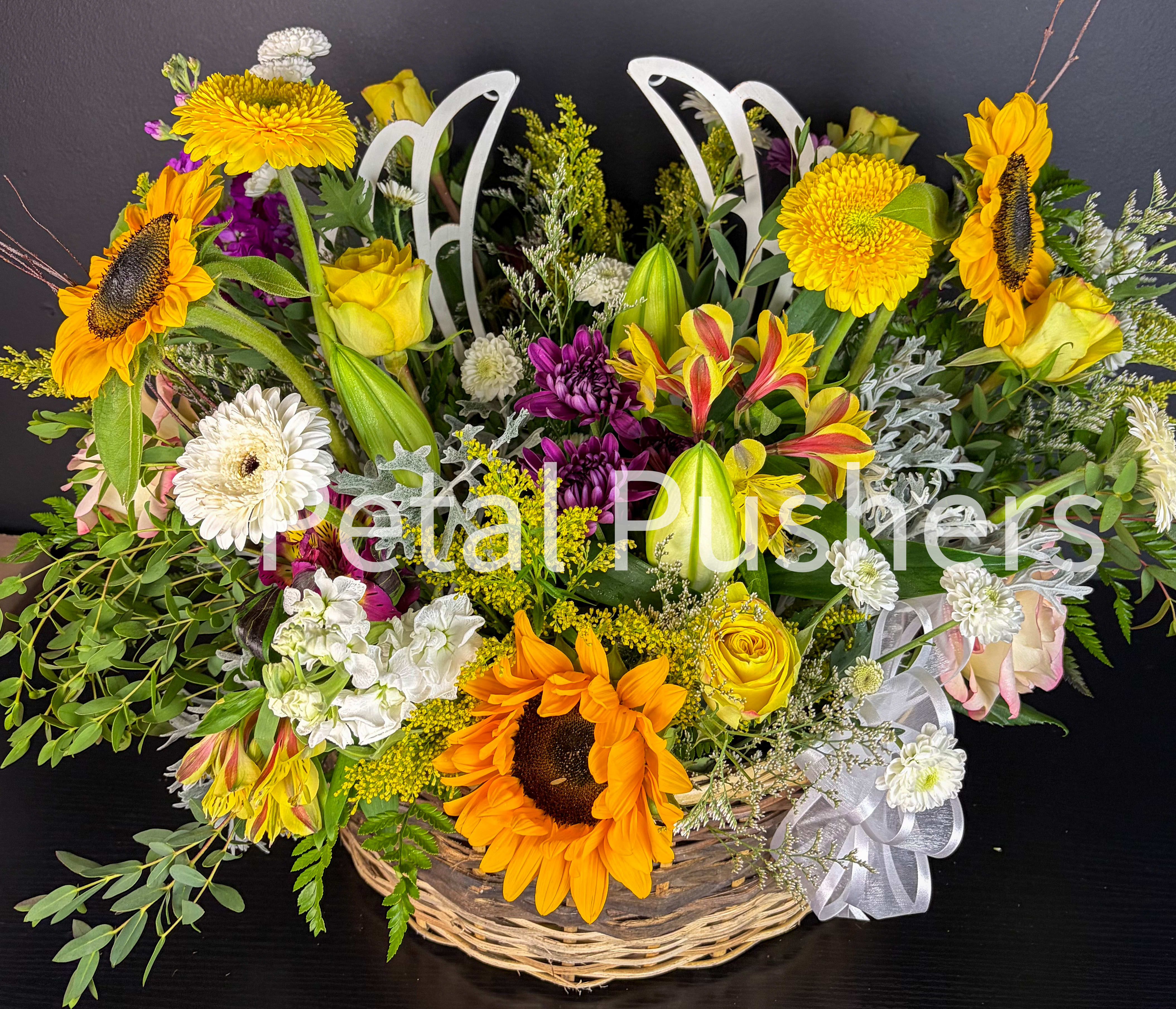 Yellow Angel Wing Basket