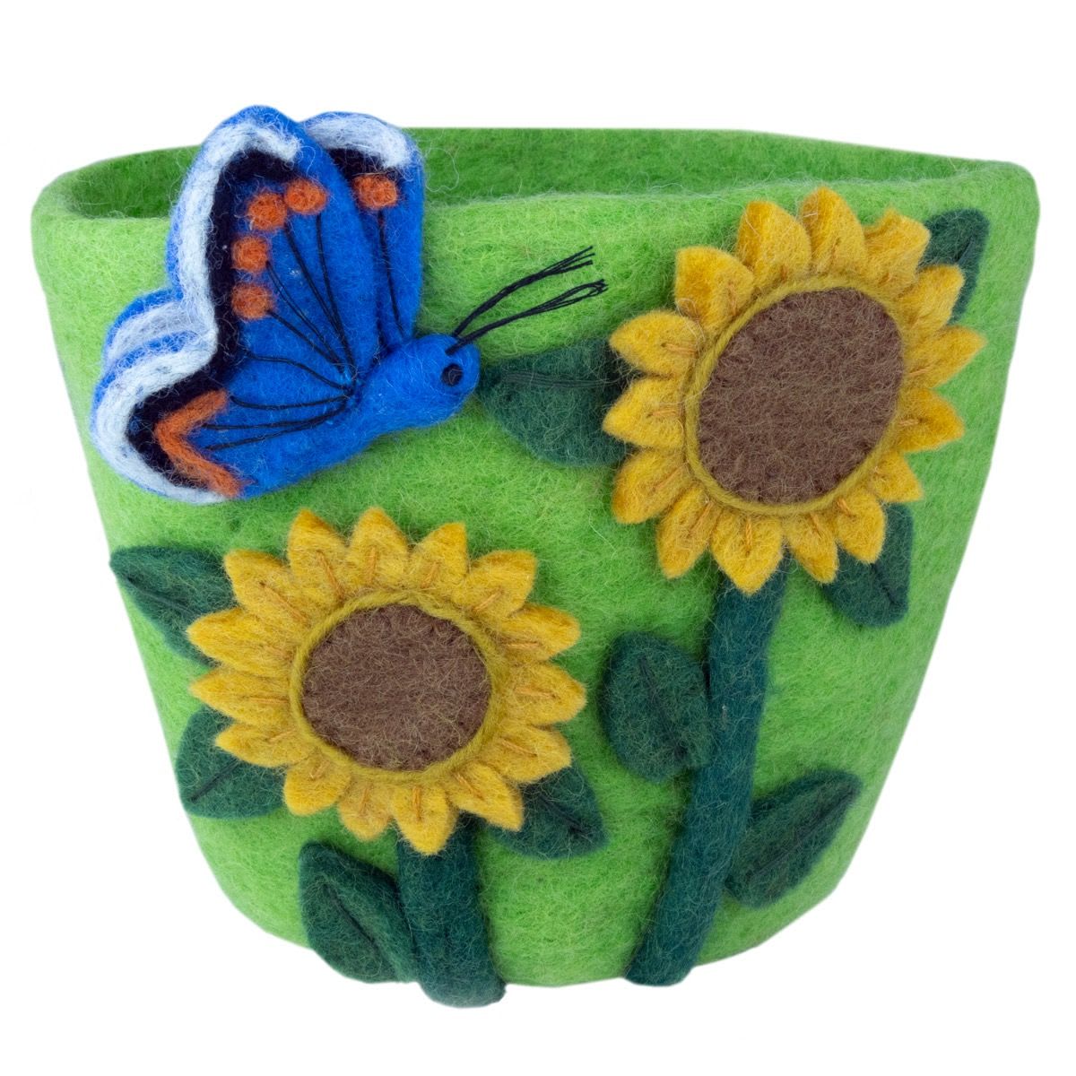 Sunflower Felt Pot 5"