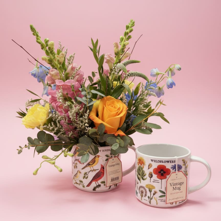 Blossoms or Birds Flower Bouquet