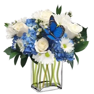 Blue Moon w/ Butterfly Flower Bouquet