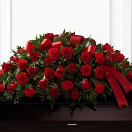 Red Casket Spray