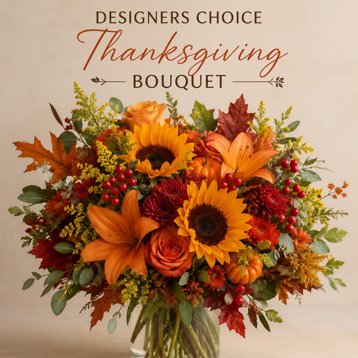 Designer Choice Thanksgiving Wrapped Arrangement