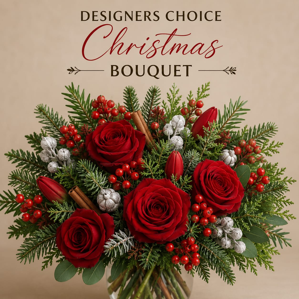 Designer Choice Christmas Bouquet Arrangement