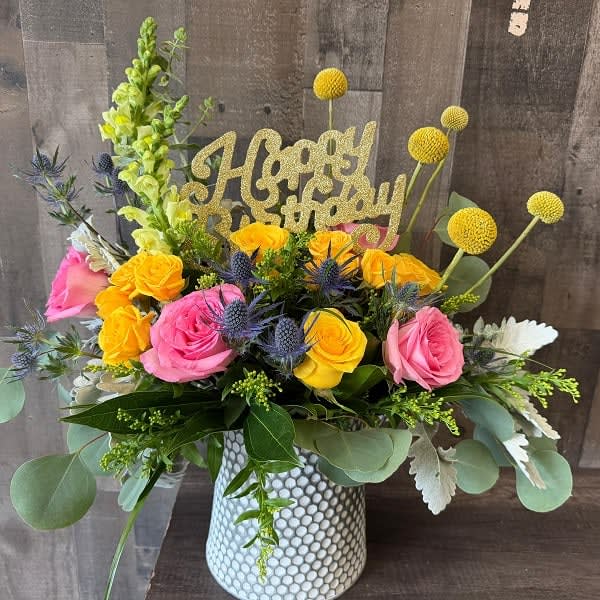 Happy Birthday Sorbet Flower Bouquet