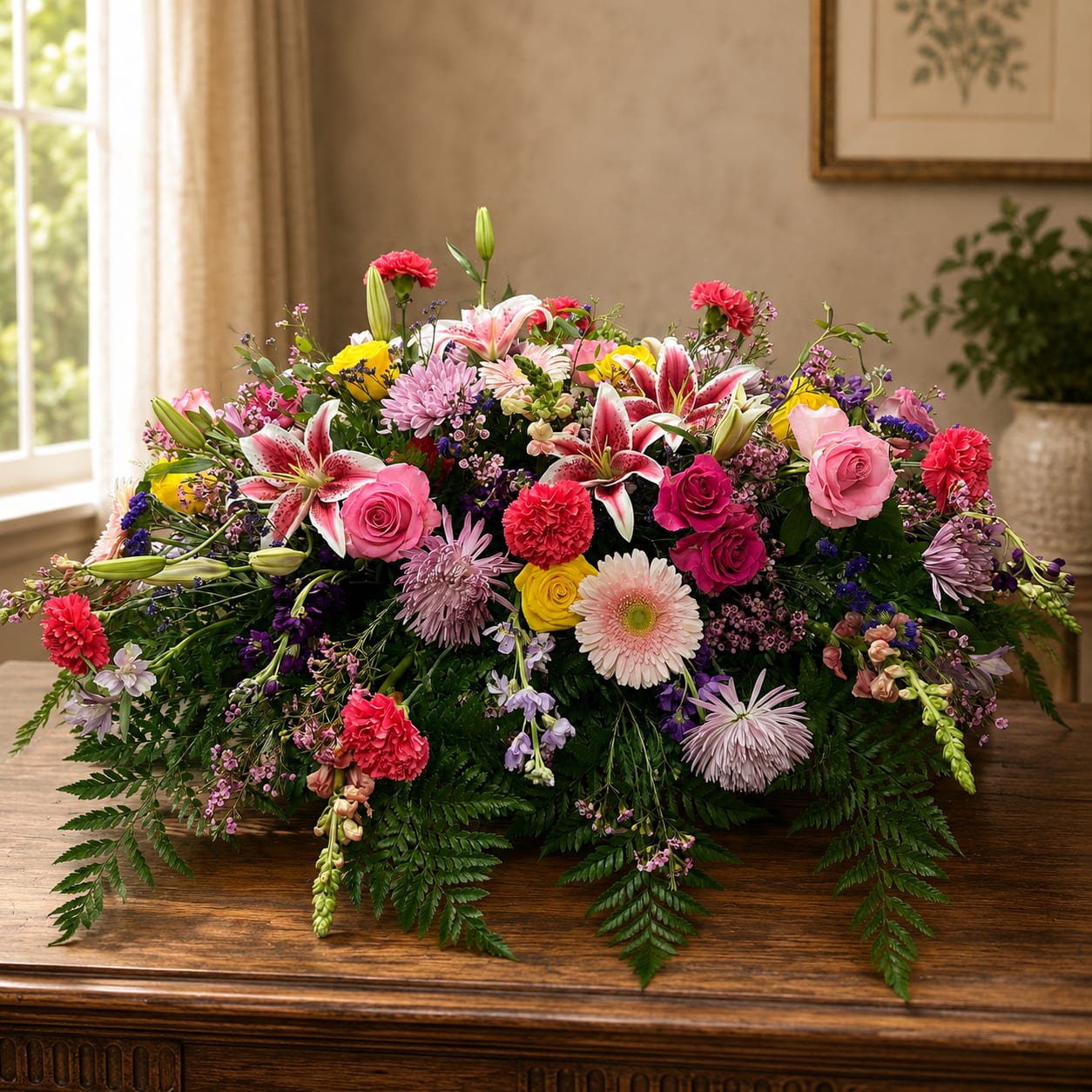 Glorious Garden Casket Spray