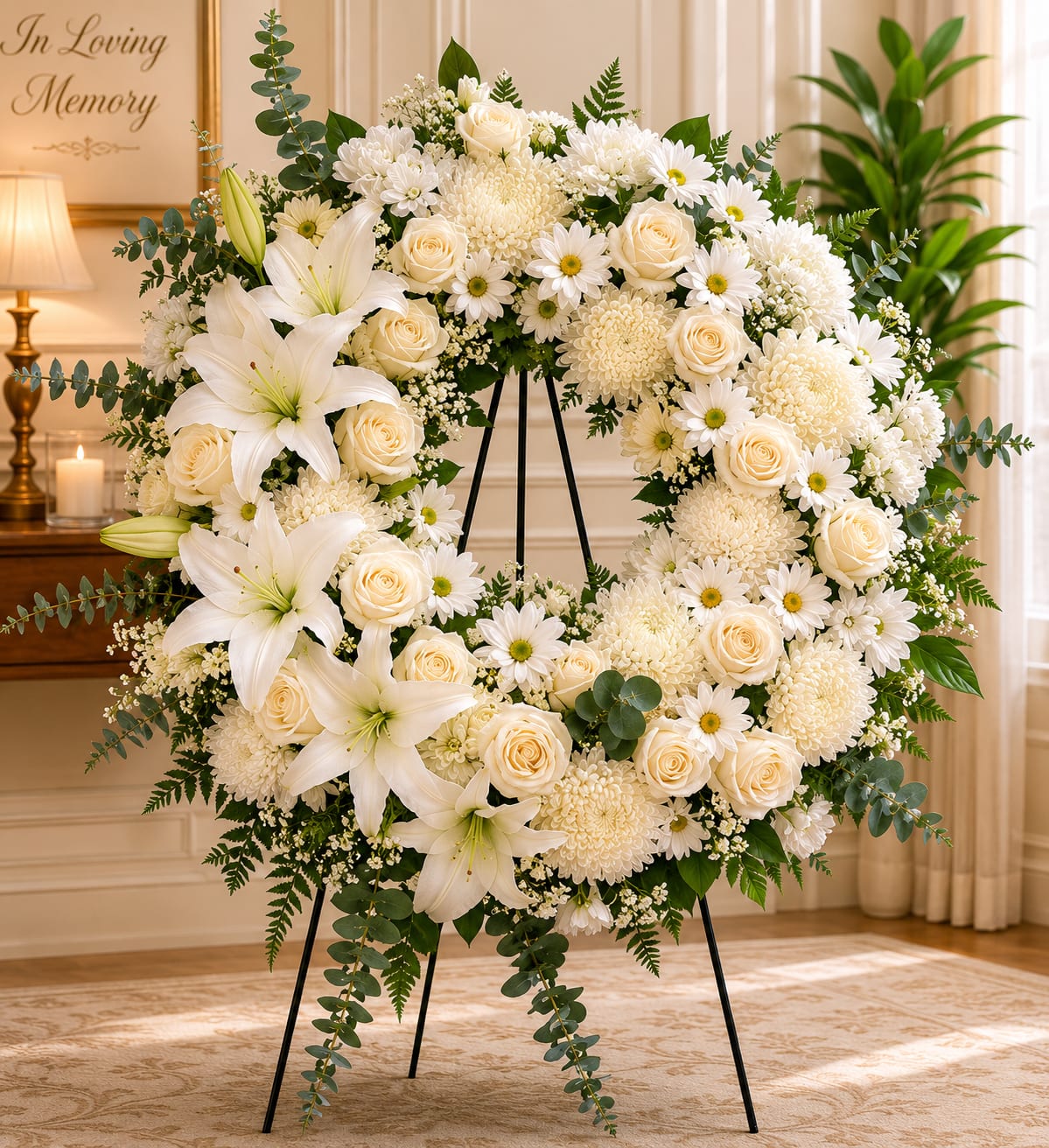Eternel Serenity Wreath Standing Spray