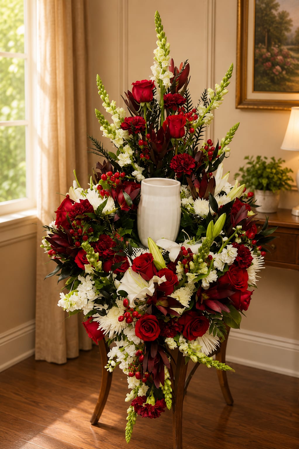Gamecock Draping Urn Wreath
