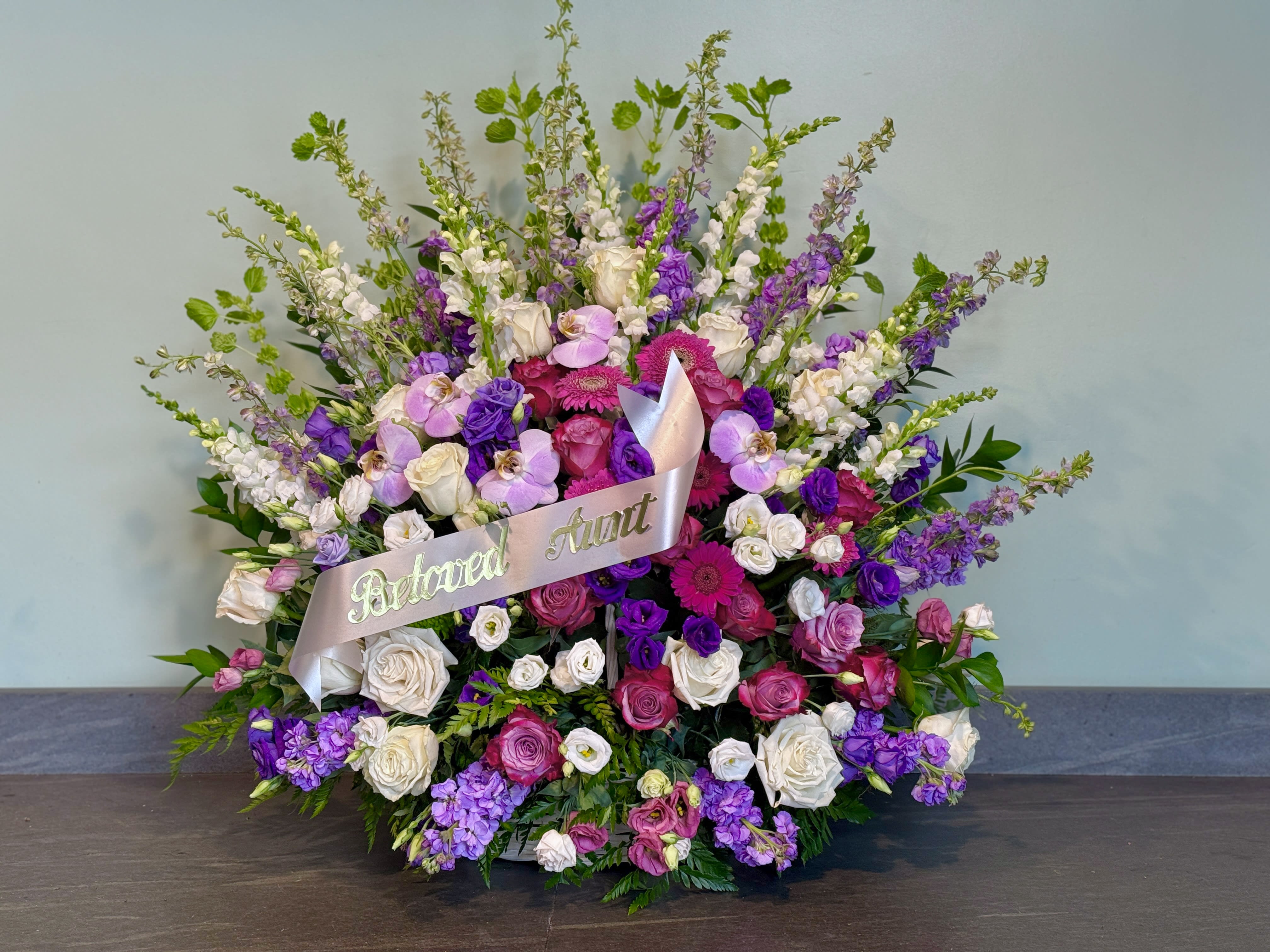 Purple Remembrance Sympathy Basket