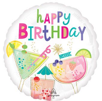 Happy Birthday Cocktail Balloon