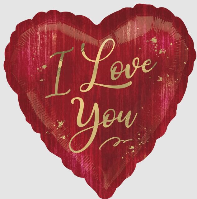 Red I Love You Balloon