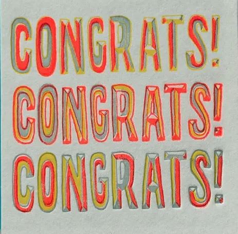 Colorful Congrats Card