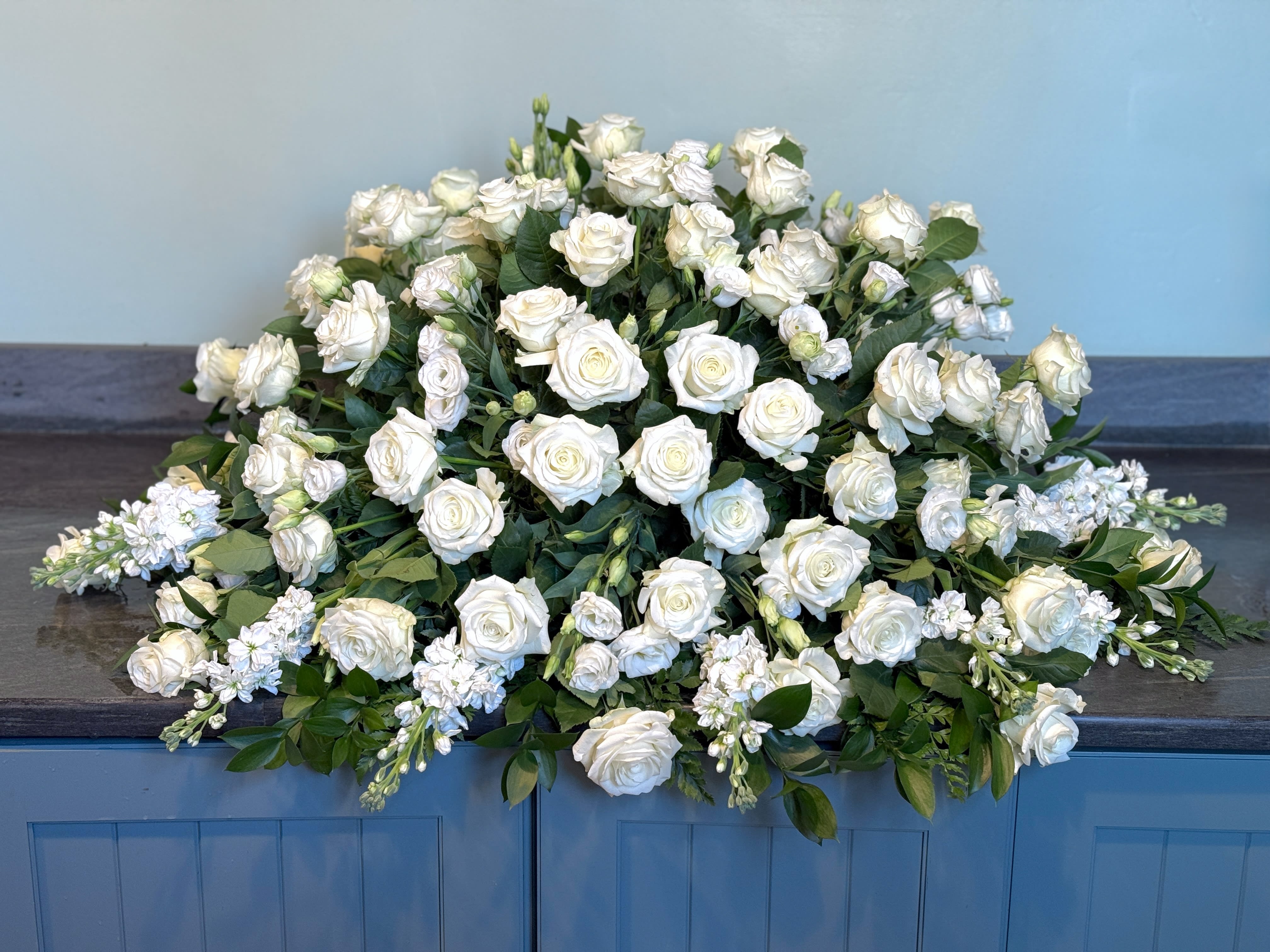 Rose Sympathy Casket Spray