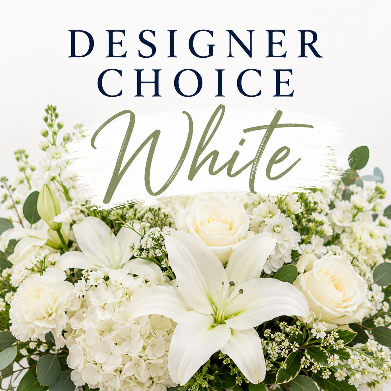 Designer's Choice White Flower Bouquet