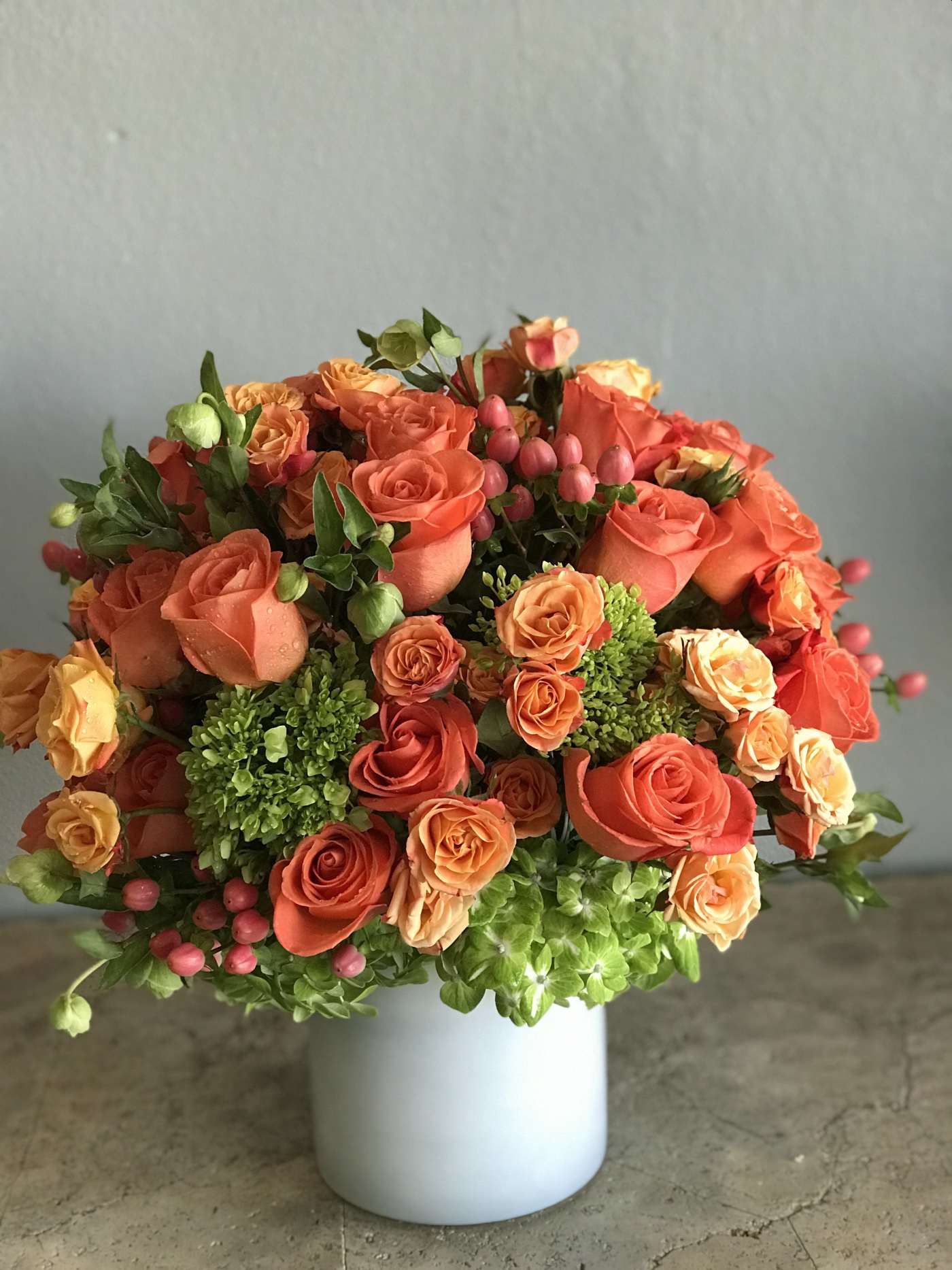Hot Orange Flower Bouquet