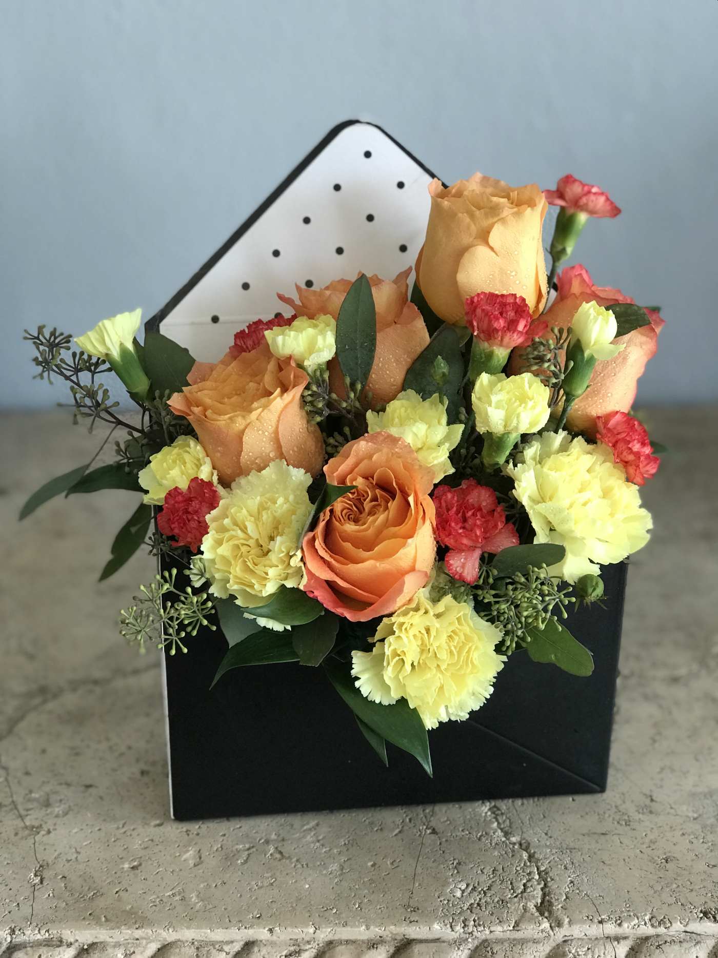 Seasonal Blooms in a Box Flower Bouquet