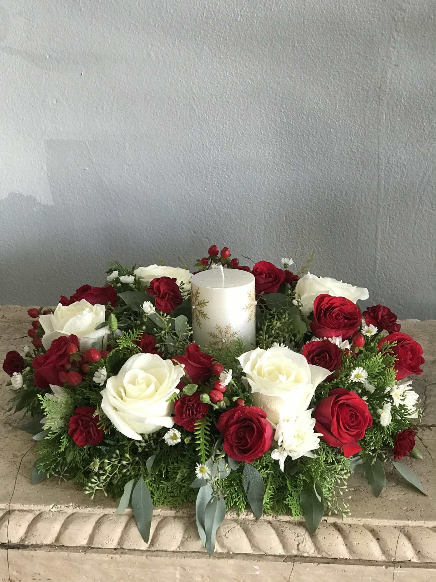 Red and Light Centerpiece