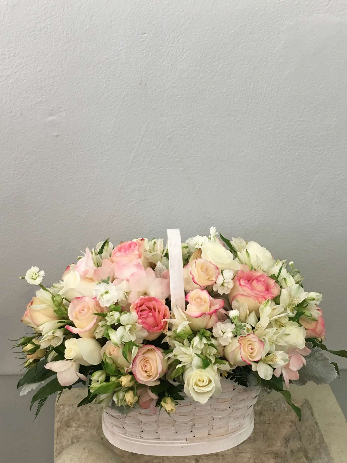 Mama's Rose Basket Flower Bouquet