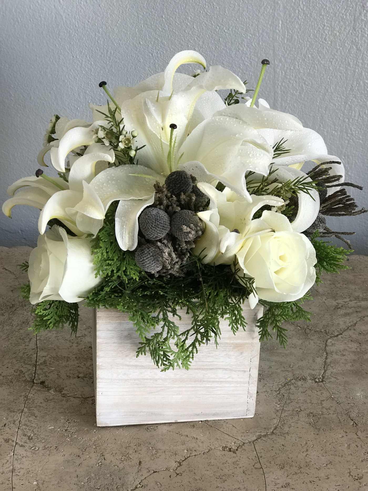 Winter’s Whites Flower Bouquet