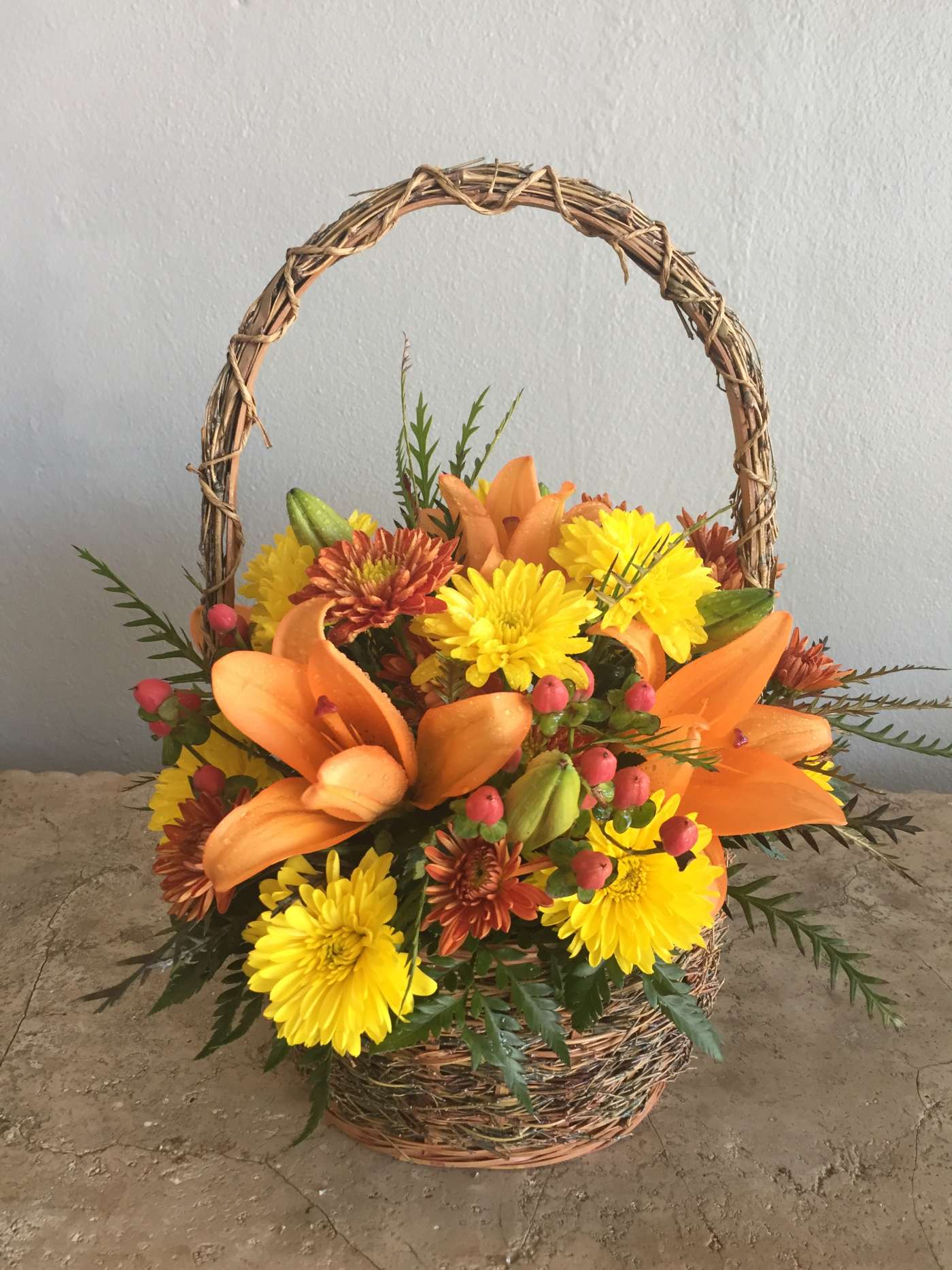 Falls Basket Flower Bouquet