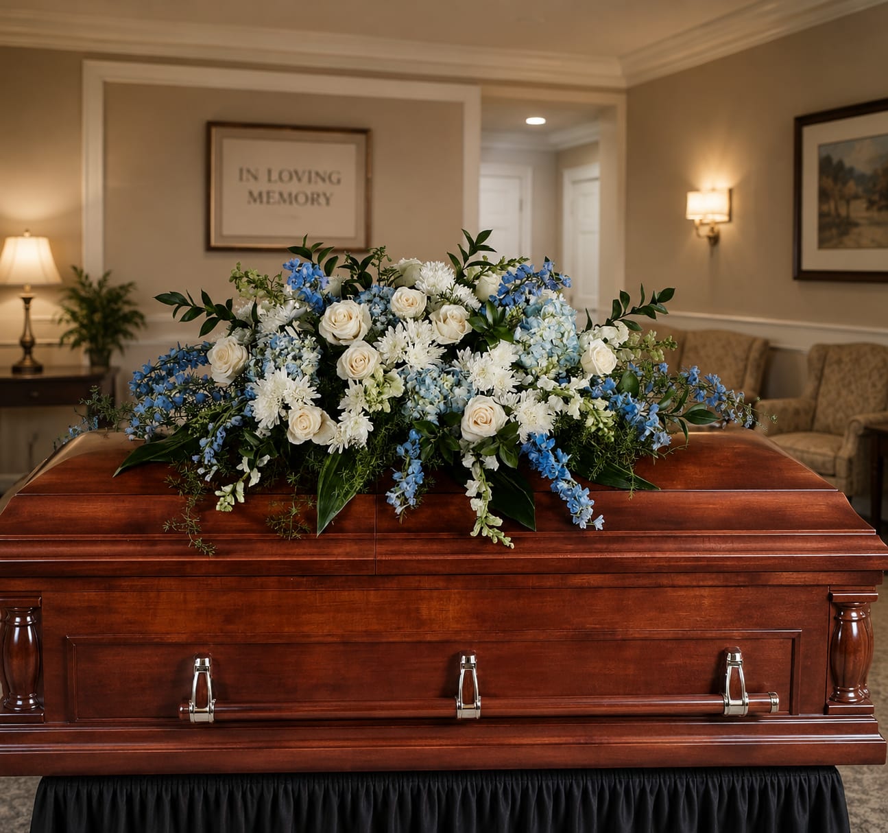 Gentle Waters Casket Spray