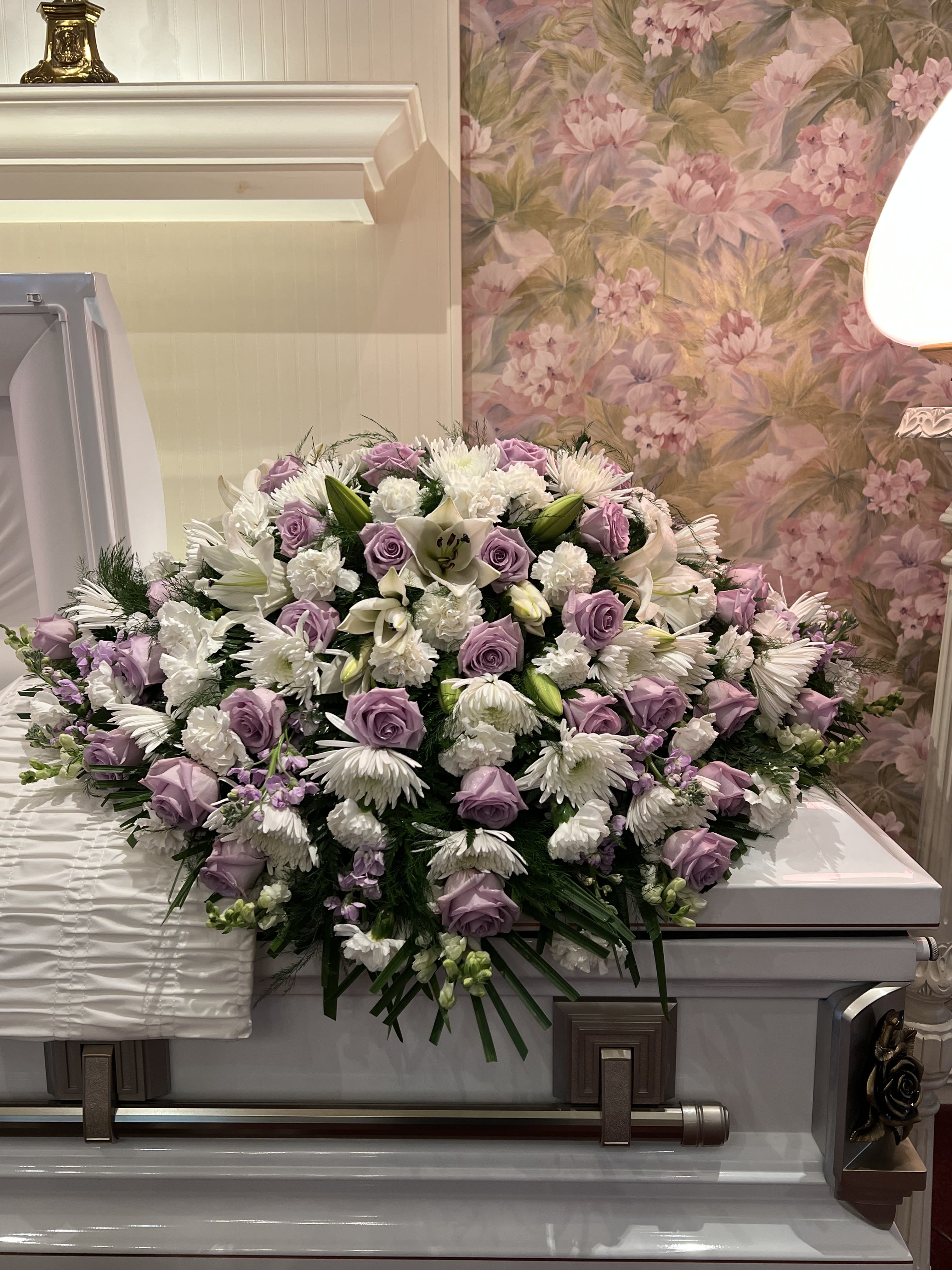 Lavender Serenity Casket Spray