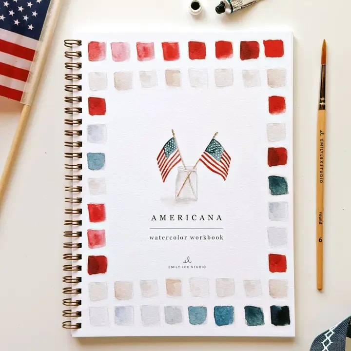 Americana Watercolor Workbook Flower Bouquet