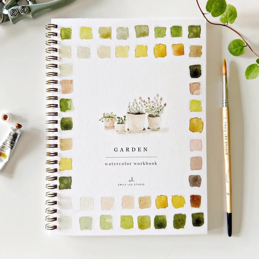 Garden Watercolor Workbook Flower Bouquet