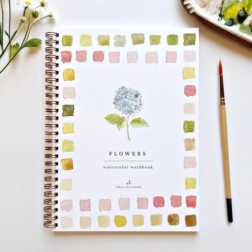 Flower Watercolor Workbook Flower Bouquet